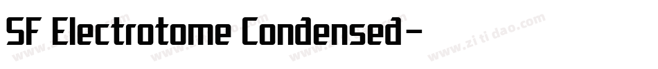 SF Electrotome Condensed字体转换